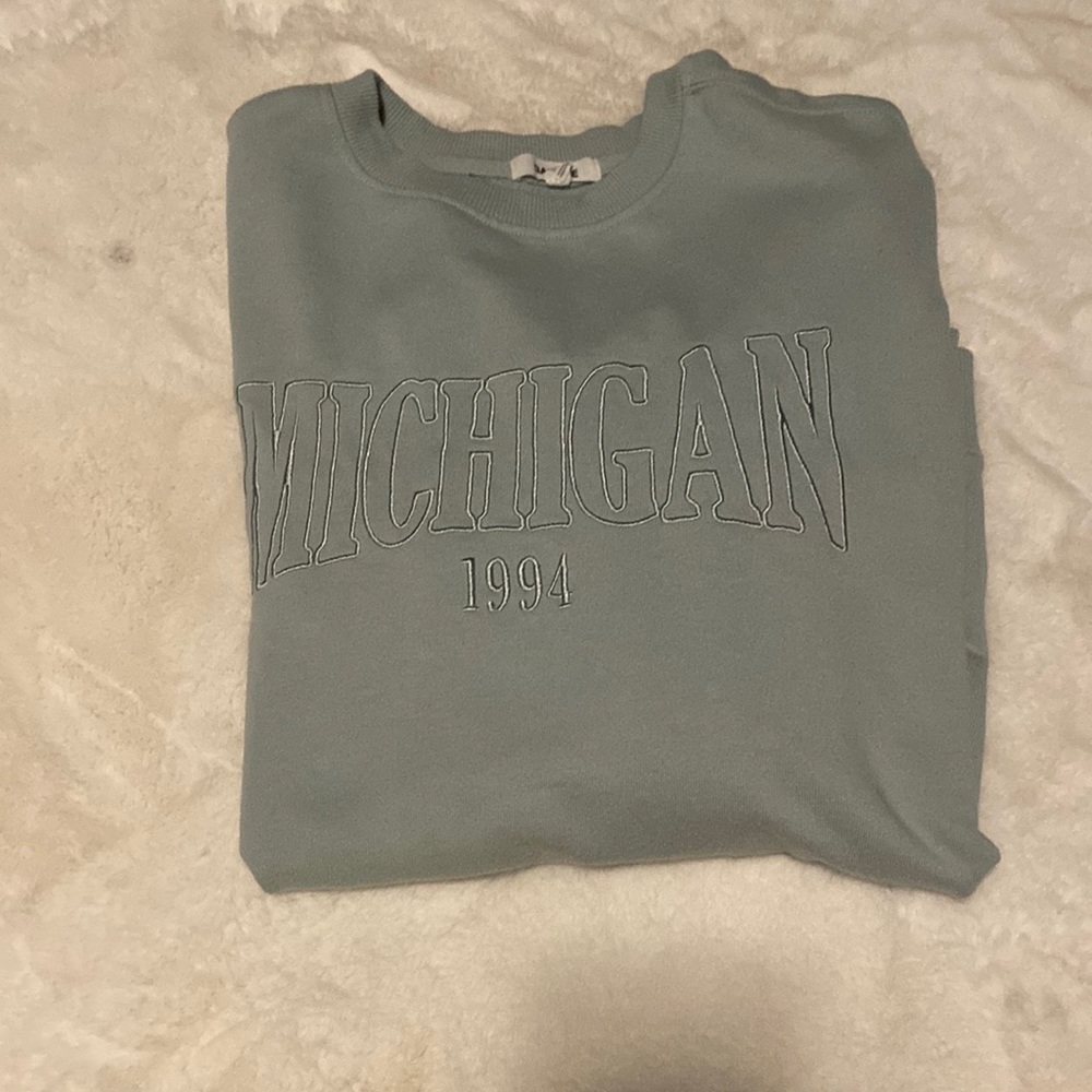 Michigan light green crewneck